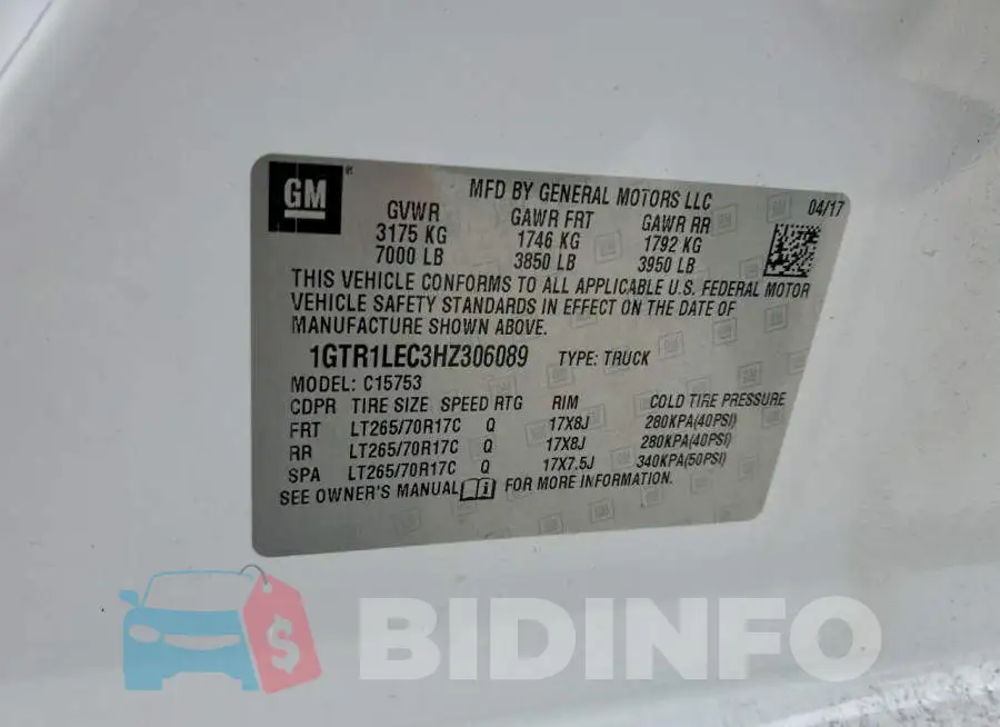 1GTR1LEC3HZ306089 Photo# 12