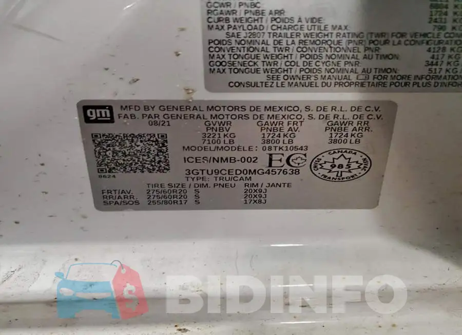 3GTU9CED0MG457638 Photo# 12