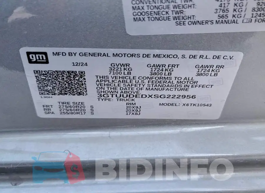 3GTUUDEDXSG222956 Photo# 13