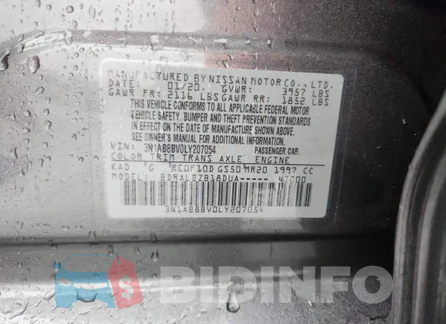 3N1AB8BV0LY207054 Photo# 12
