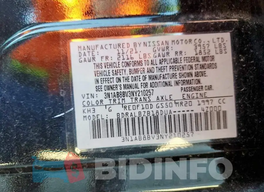 3N1AB8BV3NY210257 Photo# 13