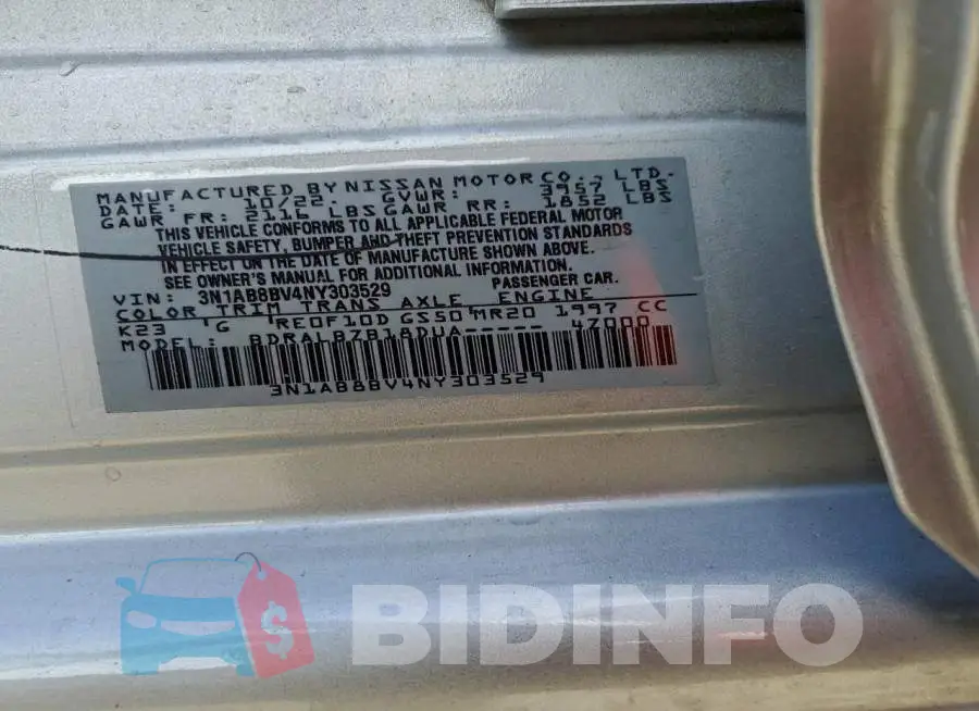 3N1AB8BV4NY303529 Photo# 13