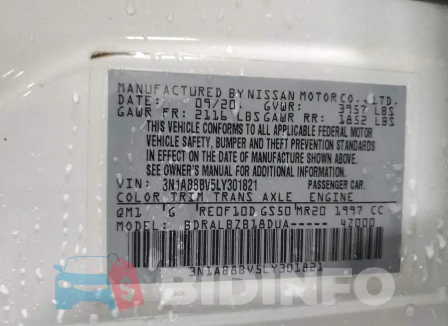 3N1AB8BV5LY301821 Photo# 13