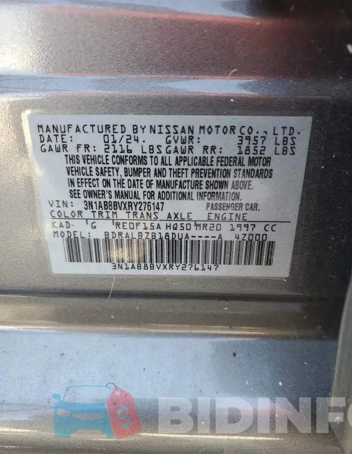 3N1AB8BVXRY276147 Photo# 12