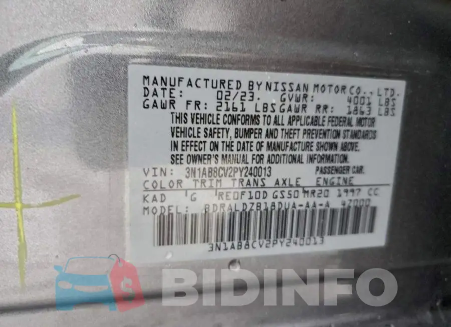 3N1AB8CV2PY240013 Photo# 13