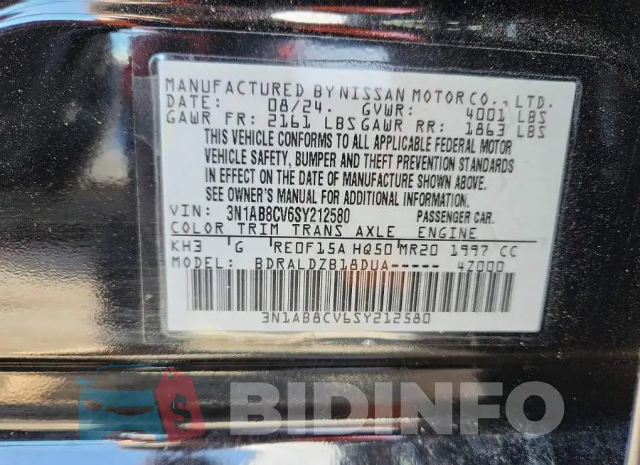 3N1AB8CV6SY212580 Photo# 13