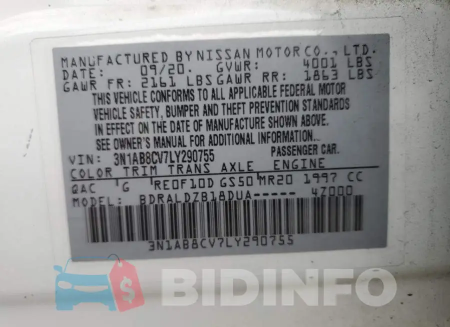 3N1AB8CV7LY290755 Photo# 12