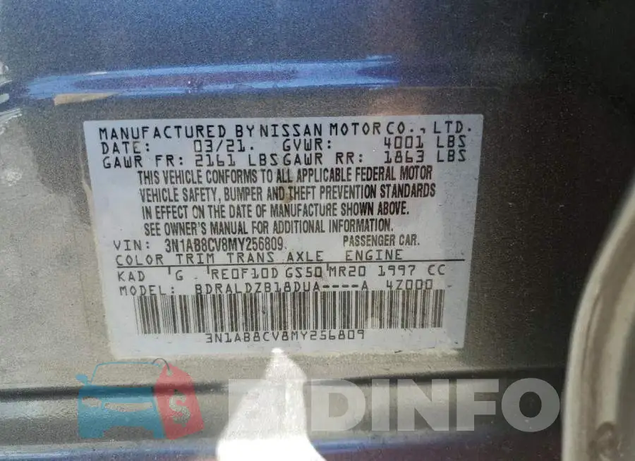 3N1AB8CV8MY256809 Photo# 12
