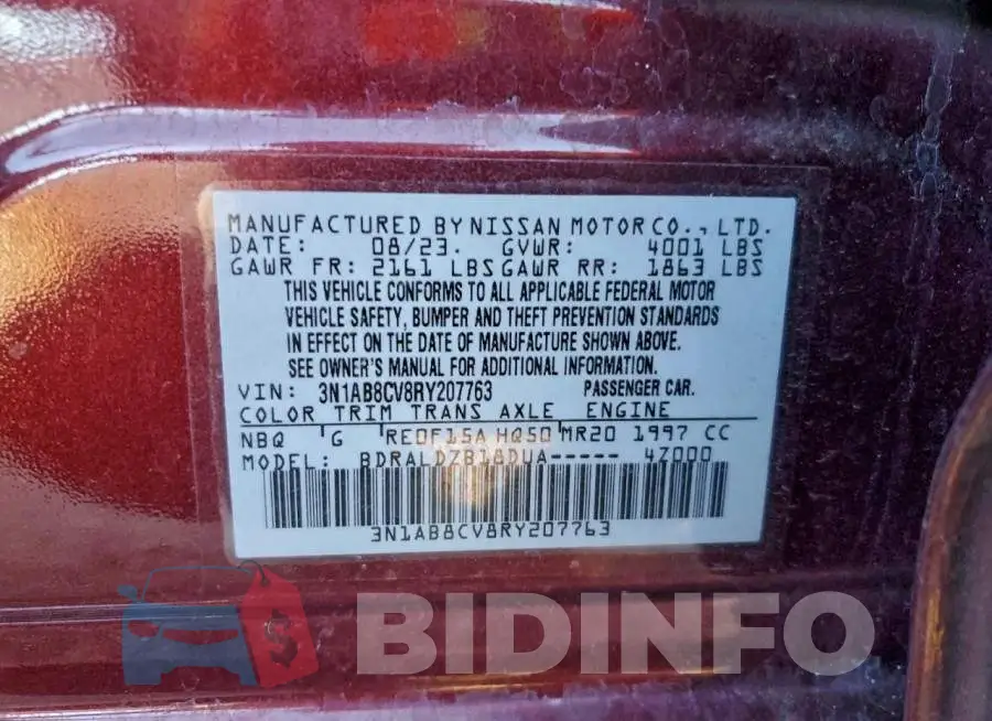 3N1AB8CV8RY207763 Photo# 12