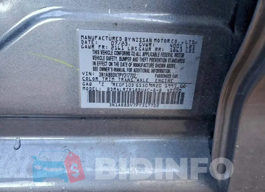 3N1AB8DV7PY317702 Photo# 12