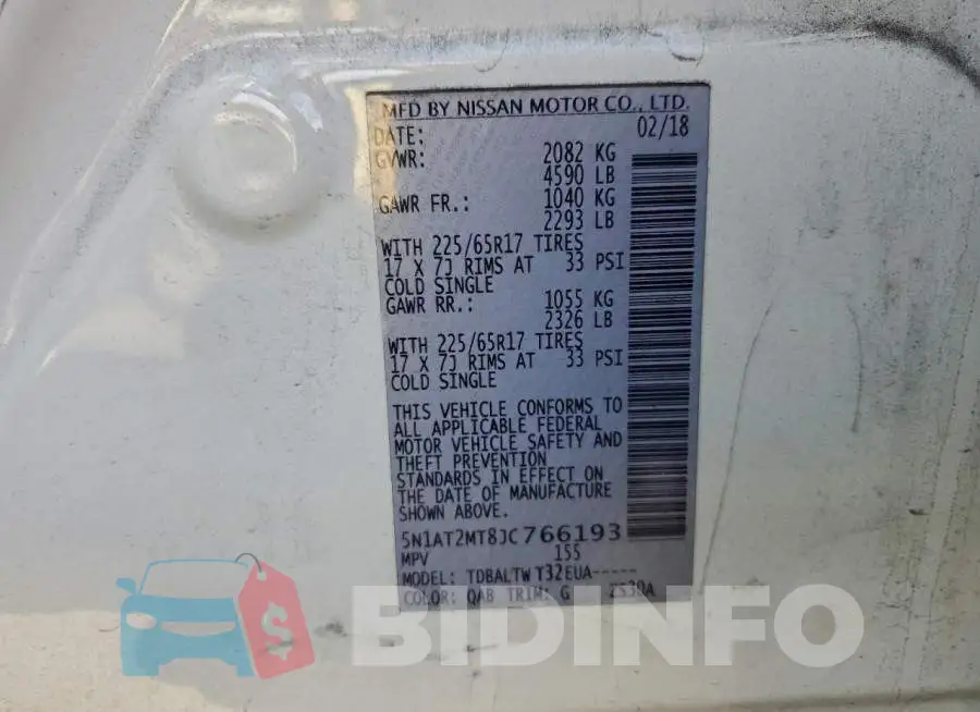 5N1AT2MT8JC766193 Photo# 13