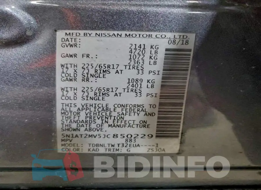 5N1AT2MV5JC850229 Photo# 14