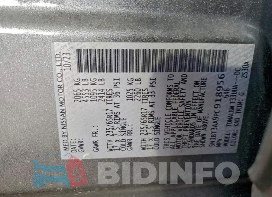 5N1BT3AA9PC918956 Photo# 13