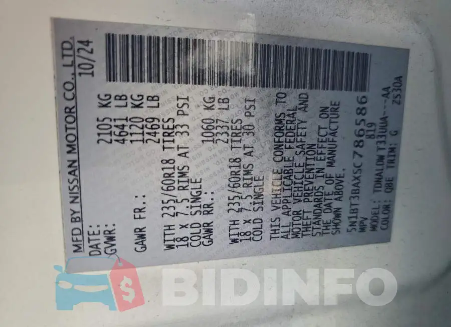5N1BT3BAXSC786586 Photo# 13