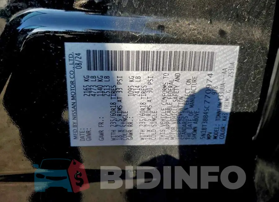 5N1BT3BB4SC770974 Photo# 12