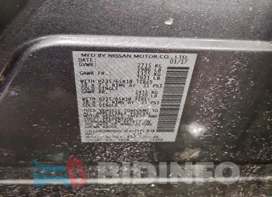5N1DR2MM9HC660639 Photo# 13