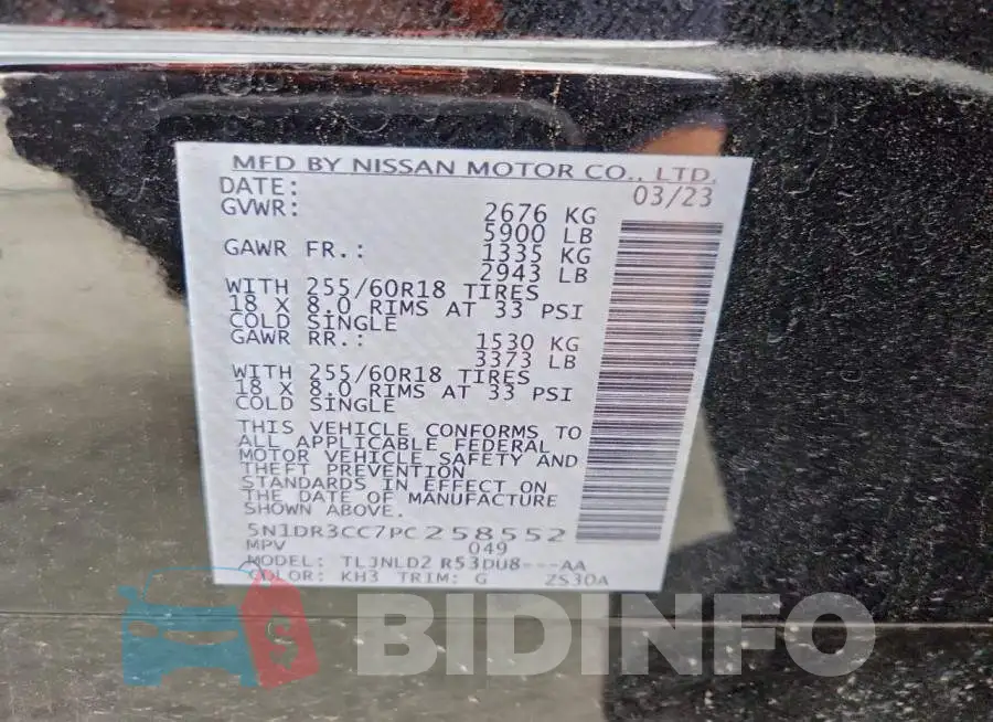 5N1DR3CC7PC258552 Photo# 14