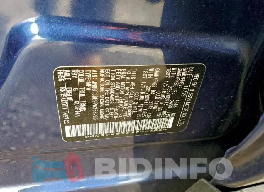 JN8BT3BB9PW358290 Photo# 13