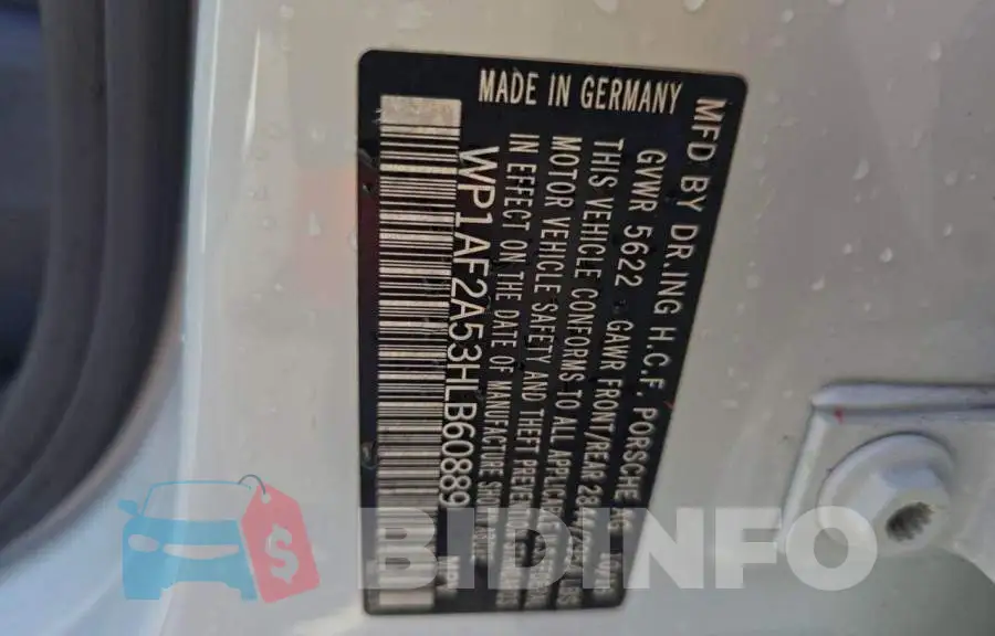 WP1AF2A53HLB60889 Photo# 10