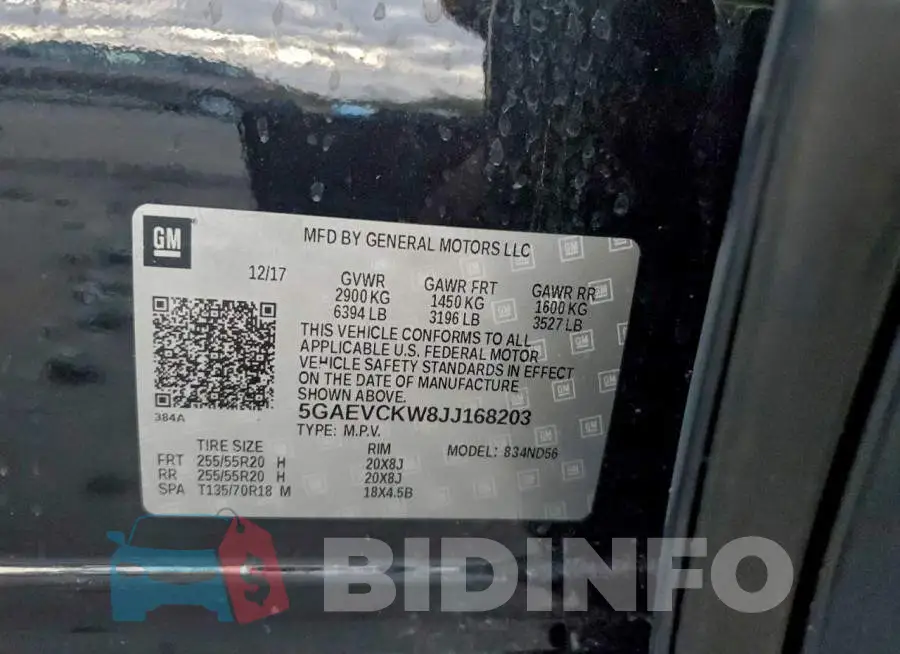 5GAEVCKW8JJ168203 Photo# 13
