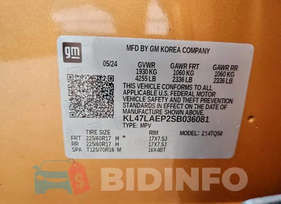 KL47LAEP2SB036081 Photo# 13