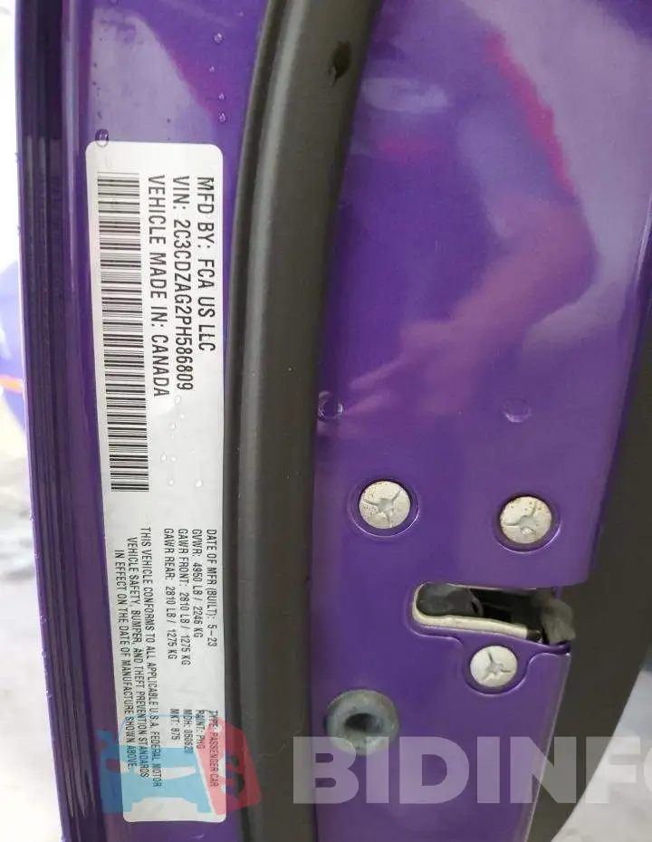 2C3CDZAG2PH586809 Photo# 12