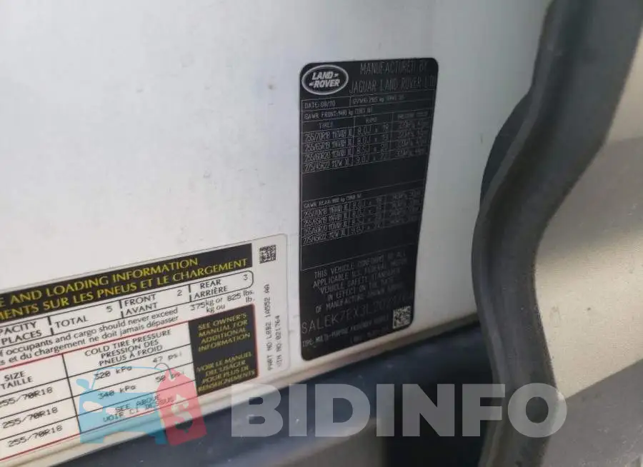 SALEK7EX3L2021764 Photo# 12