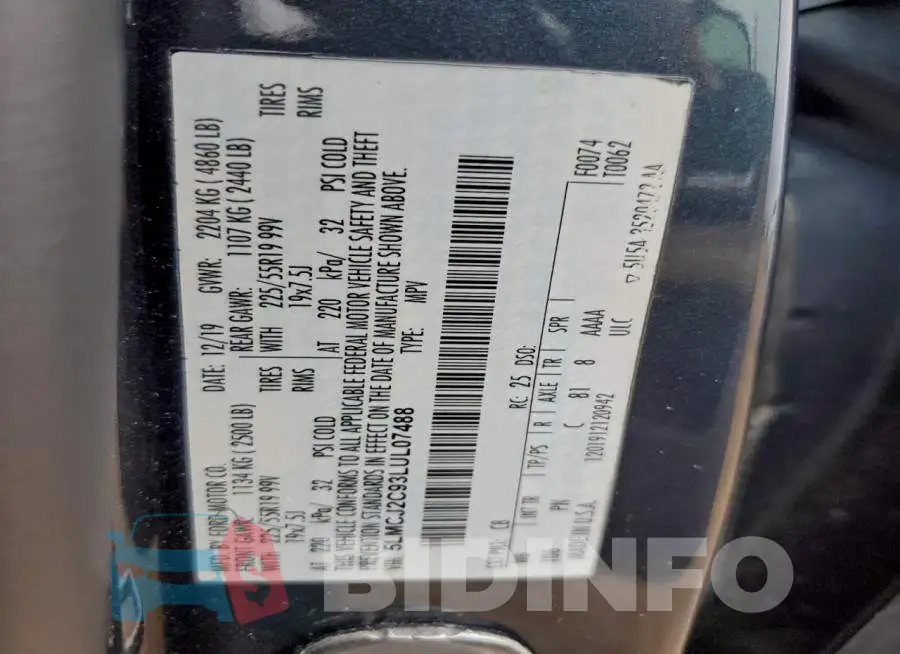 5LMCJ2C93LUL07488 Photo# 13