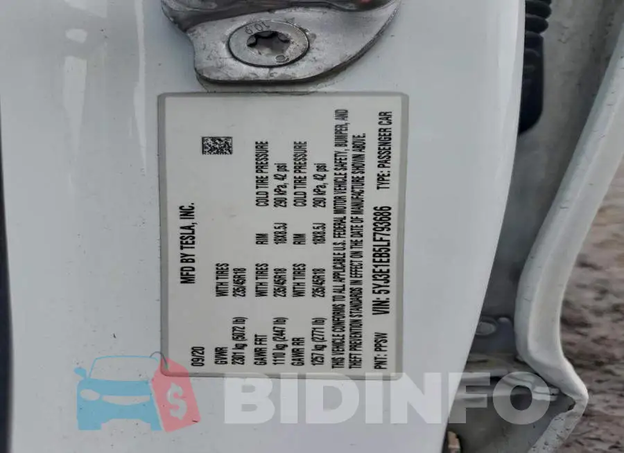 5YJ3E1EB5LF793686 Photo# 12