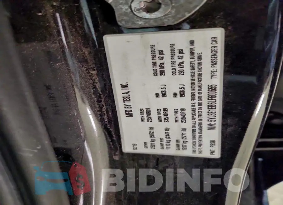 5YJ3E1EB6LF600655 Photo# 12
