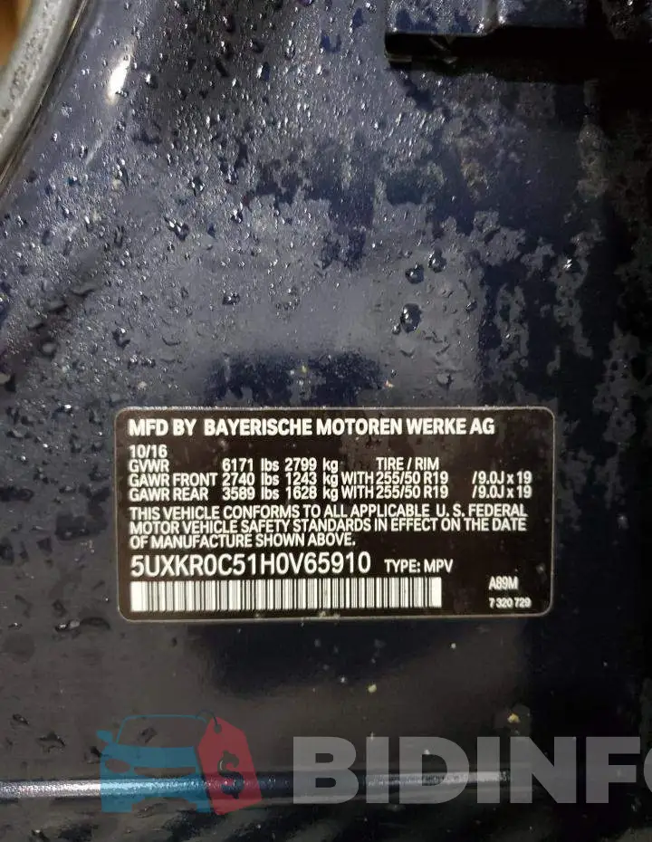 5UXKR0C51H0V65910 Photo# 14