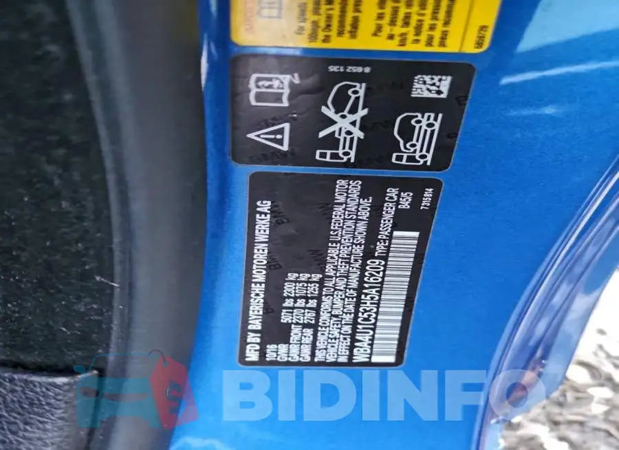 WBA4U1C53H5A16209 Photo# 12