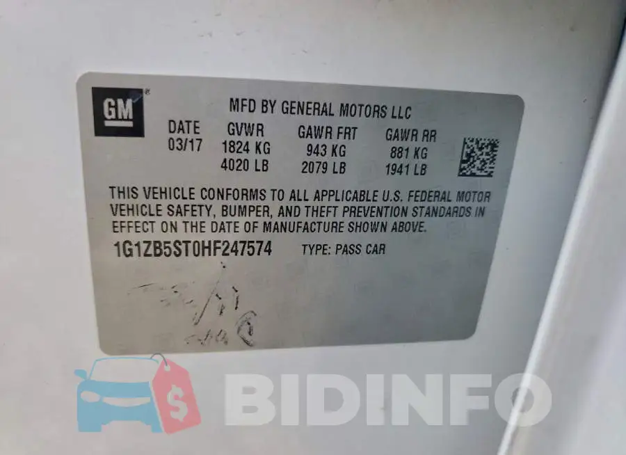 1G1ZB5ST0HF247574 Photo# 12