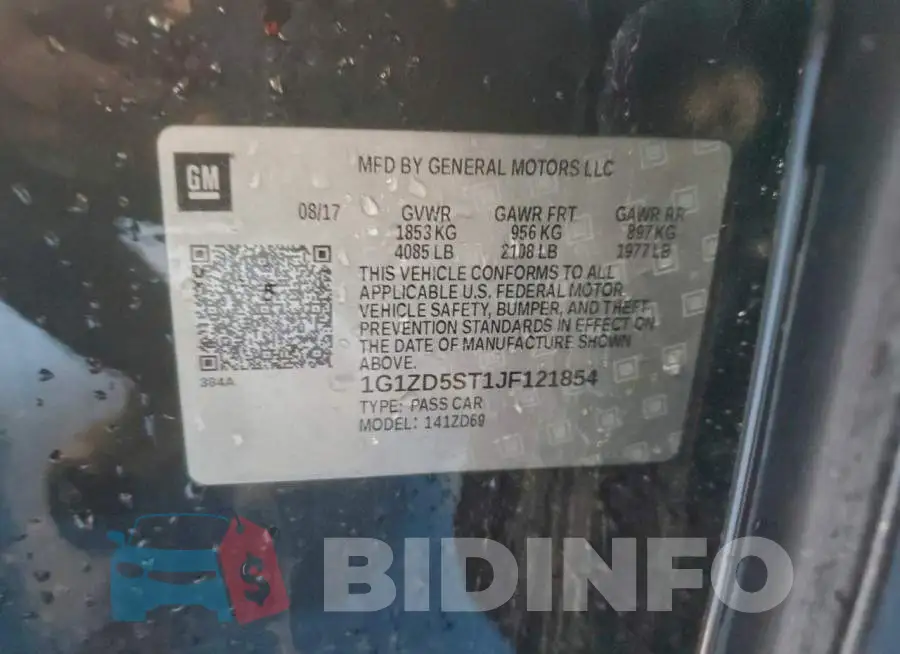 1G1ZD5ST1JF121854 Photo# 12