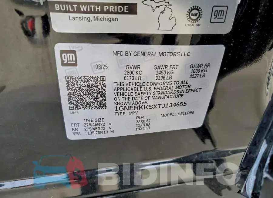 1GNERKKSXTJ134655 Photo# 13