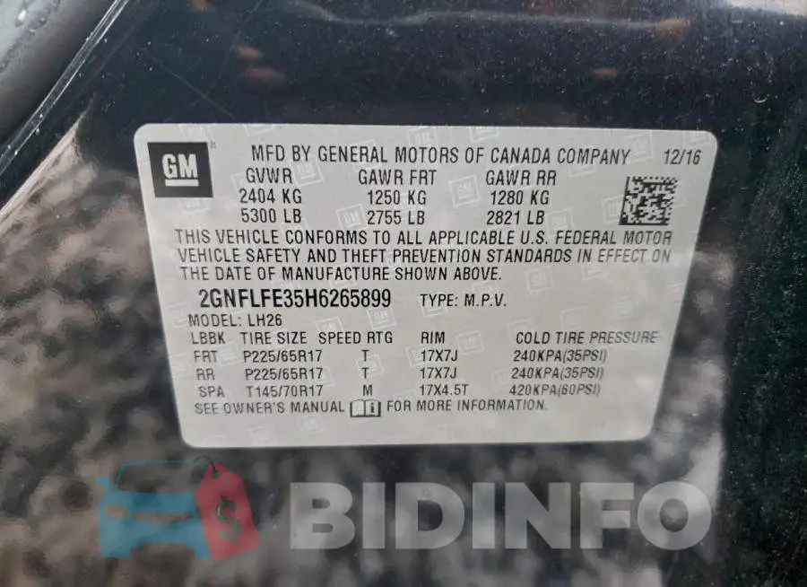 2GNFLFE35H6265899 Photo# 12