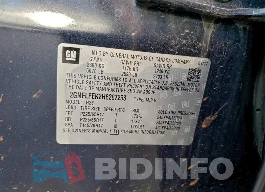 2GNFLFEK2H6287253 Photo# 14