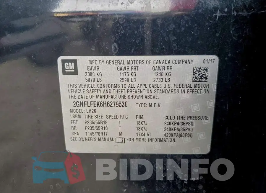 2GNFLFEK6H6279530 Photo# 13