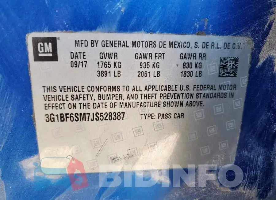 3G1BF6SM7JS528387 Photo# 12