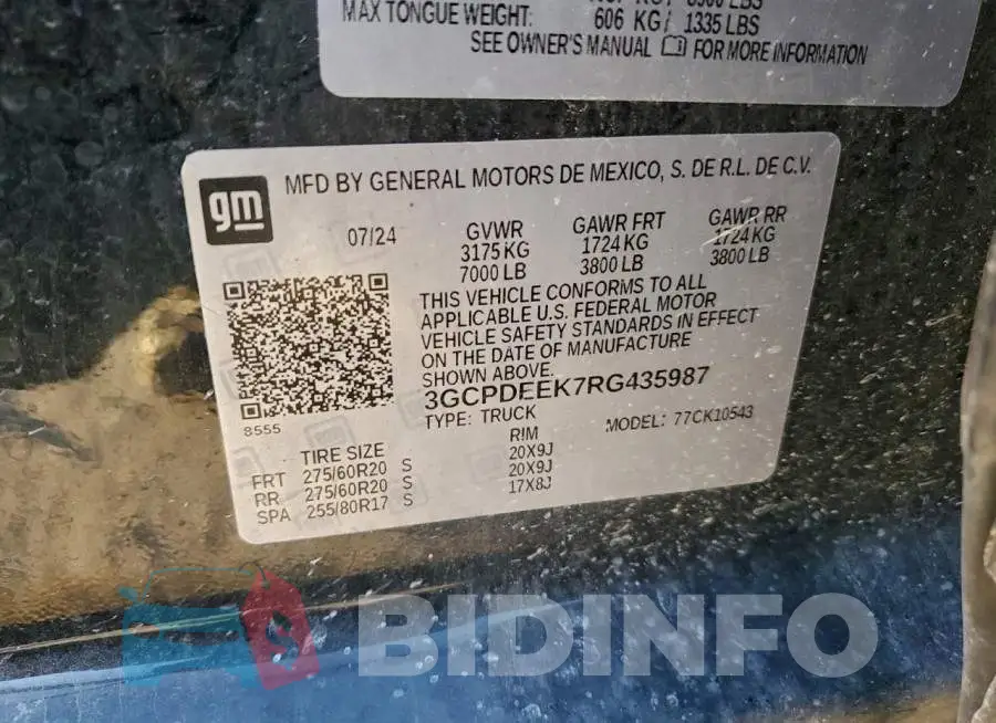 3GCPDEEK7RG435987 Photo# 12