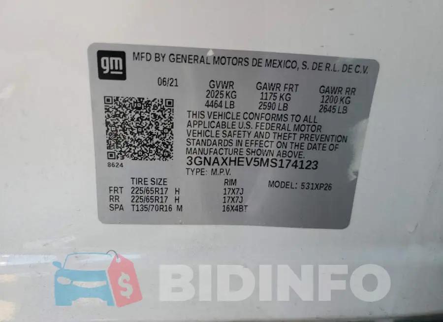 3GNAXHEV5MS174123 Photo# 13