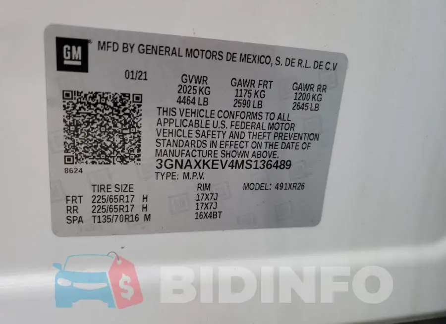 3GNAXKEV4MS136489 Photo# 13