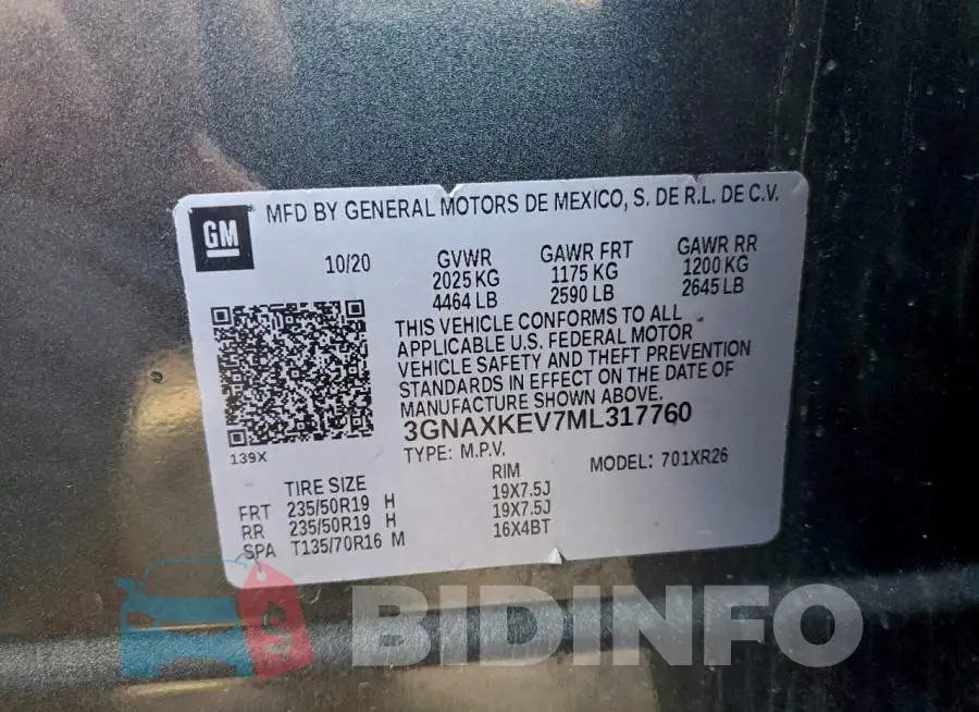 3GNAXKEV7ML317760 Photo# 13