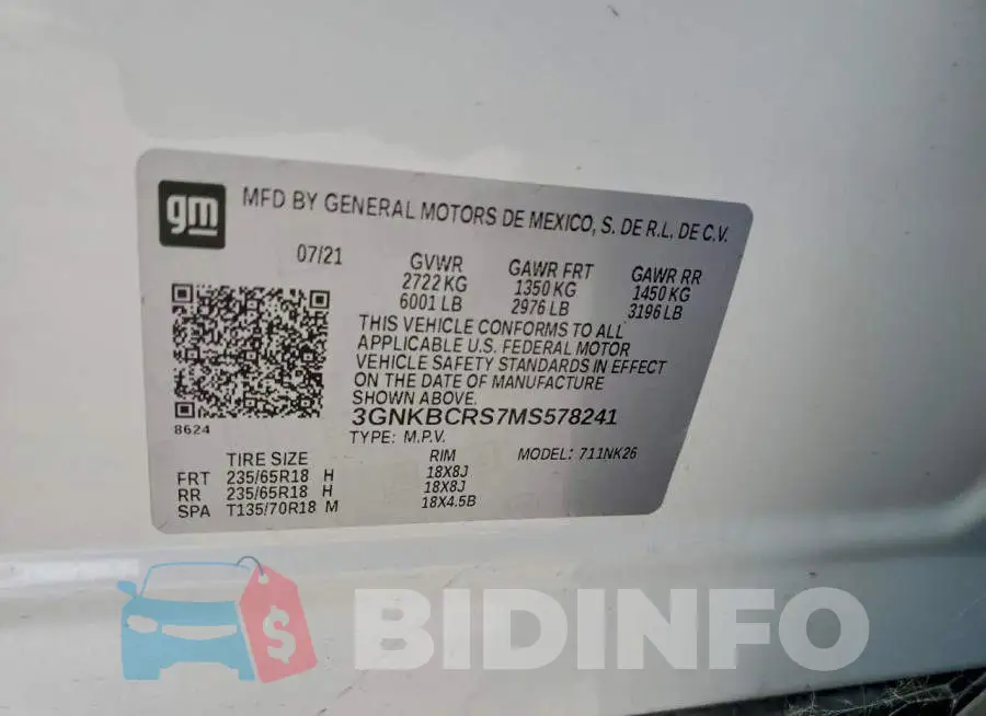 3GNKBCRS7MS578241 Photo# 13