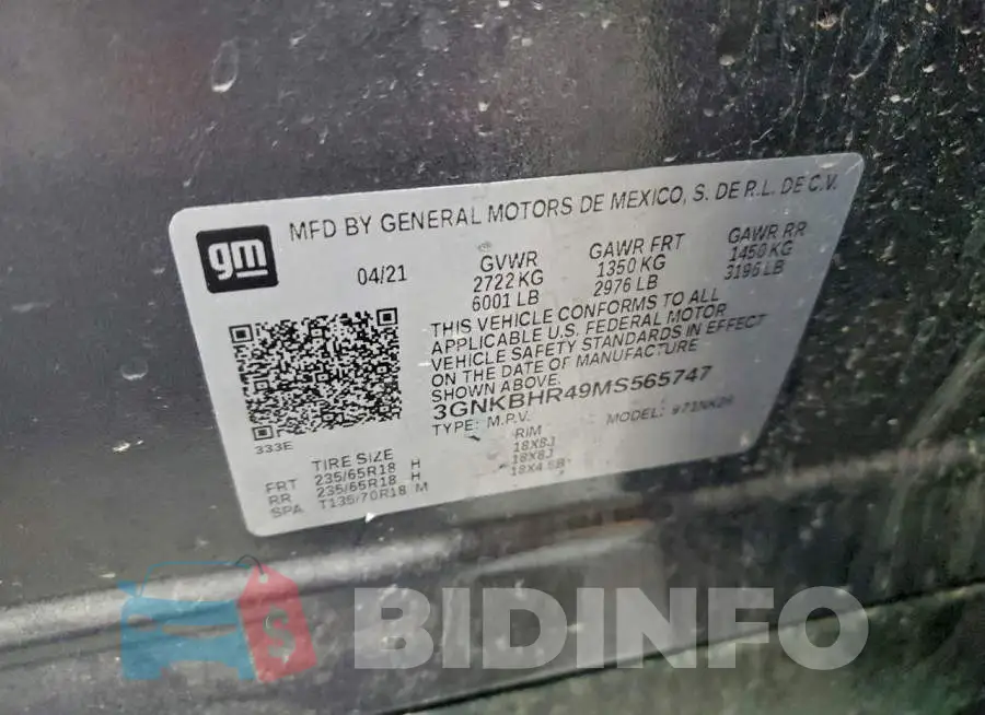 3GNKBHR49MS565747 Photo# 13