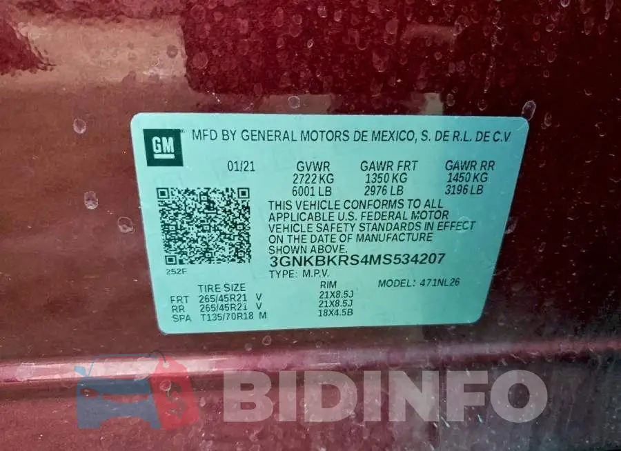 3GNKBKRS4MS534207 Photo# 13