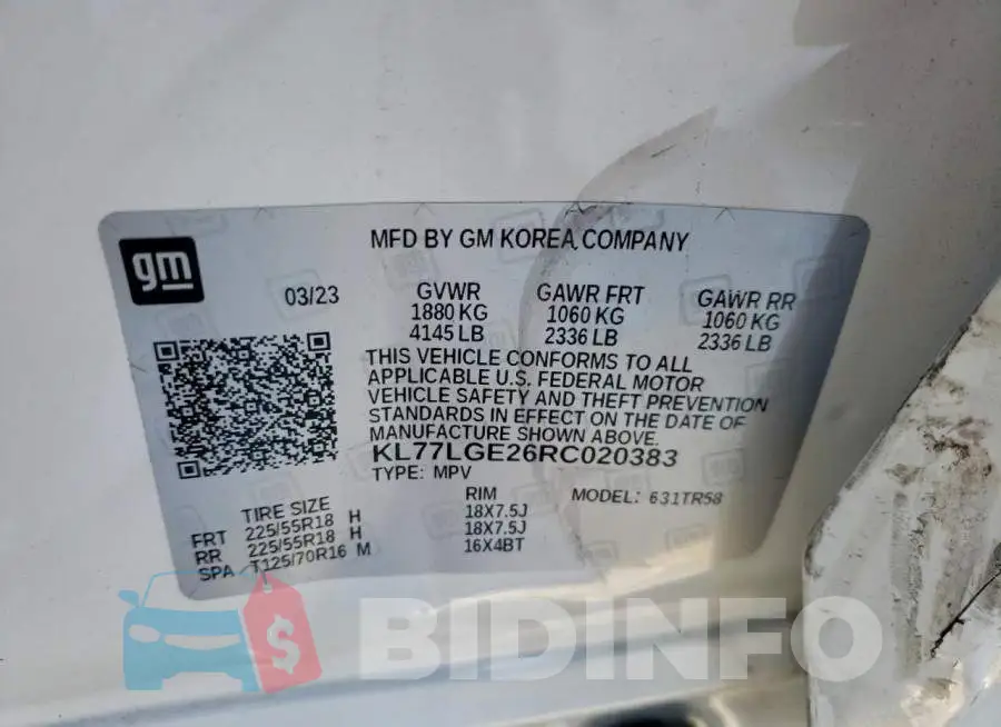 KL77LGE26RC020383 Photo# 12