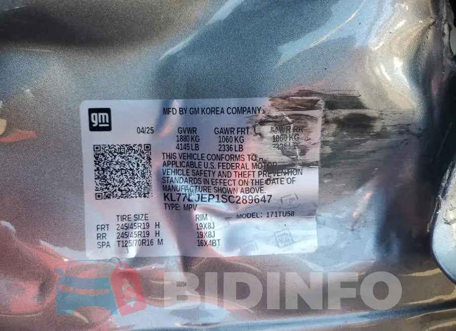 KL77LJEP1SC289647 Photo# 12