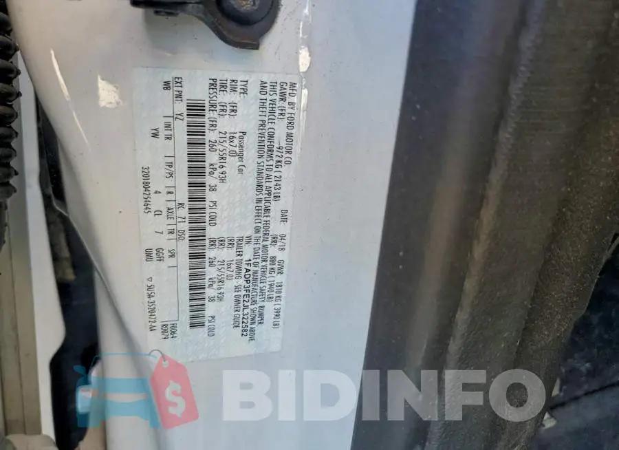 1FADP3FE2JL322582 Photo# 12