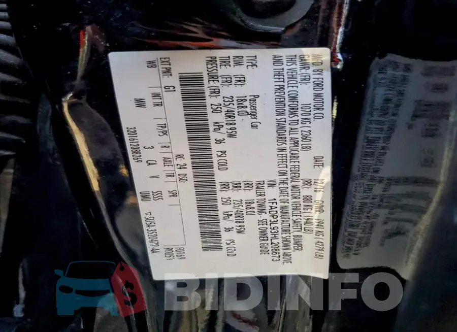 1FADP3L93HL208673 Photo# 12